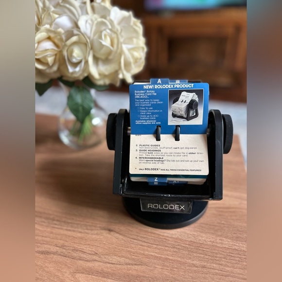 Rolodex | Accents | New Retro Rolodex Swivel Revolving File No Entries ...